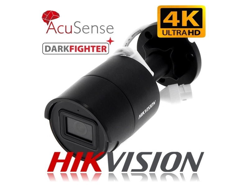 Kamera IP Hikvision DS-2CD2086G2-IU(2.8MM)(C)(BLACK) 8Mpx ACUSENSE DARKFIGHTER microSD PoE
